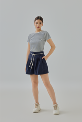 Maris Rope-Belt Linen Shorts